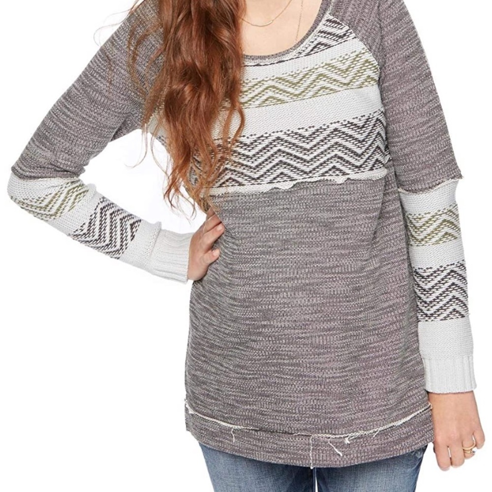 Wendy bellisimo knit zig zag maternity sweater